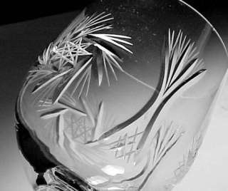 Crystal Clear Ind MONICA PINWHEEL Cut 7 Goblets  