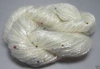 sale combo yarn mohair silk alpaca angora BEADS white  
