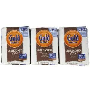 Gold Medal Unbleached Flour, 80 oz, 3 Grocery & Gourmet Food