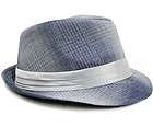   mens Cross striped Garment Wash blue fedora hat fashion bucket cap 41