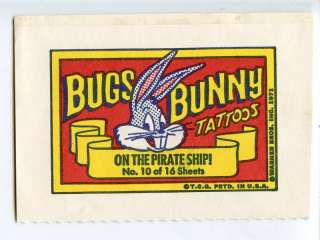 1971 Topps Bugs Bunny Tattoos #10 (14 Tattoos) EX  