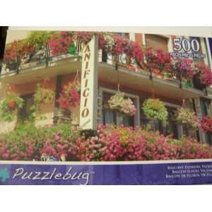  500 Piece Puzzle ~ Balcony Flowers, Vicenza, Italy Toys & Games
