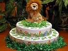 JUNGLE SAFARI baby shower 29 WHITE favor cake boxes and centerpiece