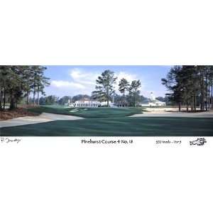 Pinehurst Golf Print Course 4 Hole # 18 (SizeSignature Edition 