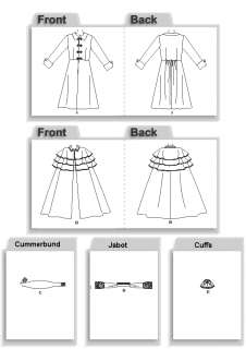   Gothic Victorian SEWING PATTERN Frock Coat/Cloak/Cape Mens OOP  