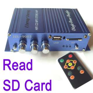 channel +Remote +Read card Stereo car Amplifier 15Wx2  