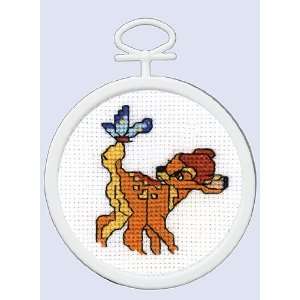  Janlynn Disney Bambi Mini Cross Stitch Kit: Arts, Crafts 