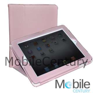   iPad 2 Genuine Leather Smart Cover Stand Case PNK 741360998681  