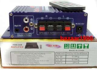 12V USB SD MP3 car Stereo Amplifier+U disk+Remote NEW  