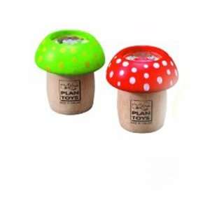   PLAN Toys Mushroom Kaleidoscope set of two (red and green) 4317: Toys