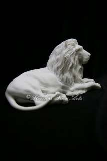 Rest Laying Down Lion Statue Sculpture Made in Italy  