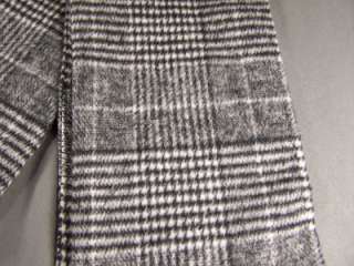   Gray Black plaid houndstooth hat cap cadet newsboy long 54 scarf set