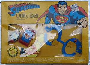 SUPERMAN UTILITY BELT SET MIB Remco 1975 w Sticker  