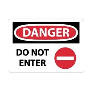 D499PB   Danger, Do Not Enter, Graphic, 10 X 14, Pressure Sensitive 