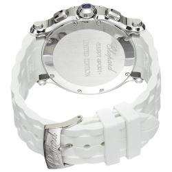  Happy Sport Round White Diamond Snow Dial Watch  