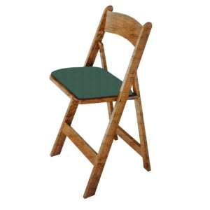  Kestell Spanish Oak Folding Chair with Green Vinyl