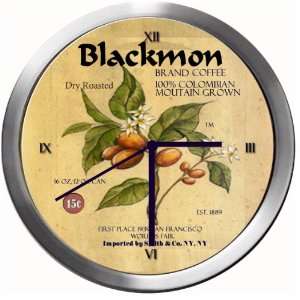 BLACKMON 14 Inch Coffee Metal Clock Quartz Movement  