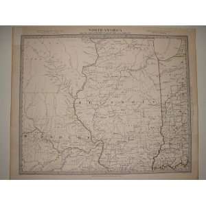  Antique Map of Illinois Printed between 1842 44 The Society 
