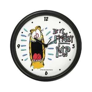  Friday Garfield Humor Wall Clock by  Everything 