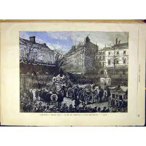  Funeral Thiers Cortege Saint Georges French Print 1880 