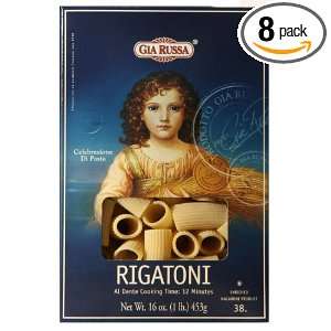 Gia Russa Rigatoni, 16 Ounce (Pack of 8)  Grocery 
