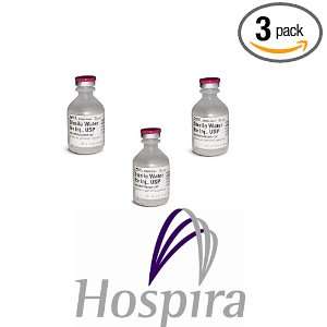  3 Bottles Sterile Water for Injection Bacteriostatic, 30ml 