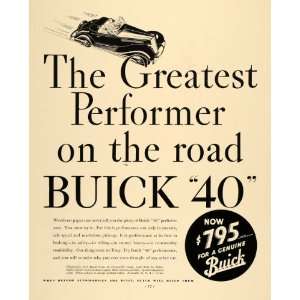  1935 Ad Buick 40 Convertible Coupe Automobile Car Price 