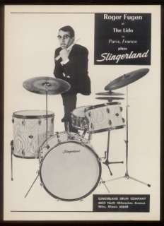 1967 Roger Fugen photo Slingerland drum set print ad  