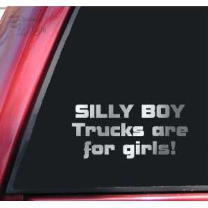  Trucks Are For Girls Vinyl Decal Sticker   Shiny Chrome Automotive