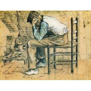   Painting: Worn Out: Vincent van Gogh Hand Painted Art: Home & Kitchen