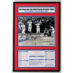 Carlton Fisk Boston Red Sox World Series Game 6 Autographed Champions 
