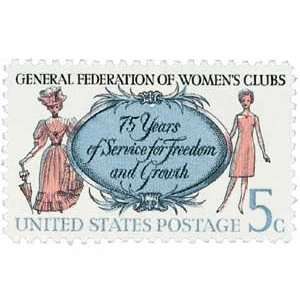 1316   1966 5c Gen. Federation of Womens Clubs Postage Stamp Numbered 