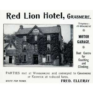  1912 Ad Best Western Grasmere Ambleside Red Lion Hotel 
