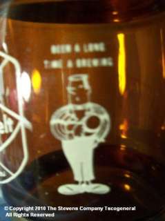 VINTAGE GRAIN BELT BEER WOOD HANDLED GLASS TANKARD W559  