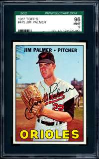 1967 Topps #475 Jim Palmer SGC 96 MINT  