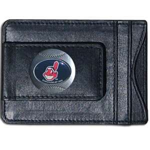  MLB Cleveland Indians Leather Money Clip & Card Holder 