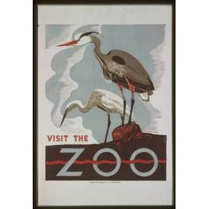  WPA Poster Visit the zoo