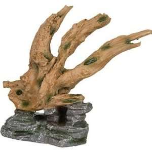   Tree Log with Base Aquatic Decor, Large, ColorBrown 