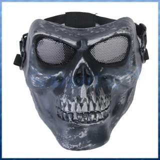 Airsoft Paintball Skeleton Skull Full Face Protect Mask  