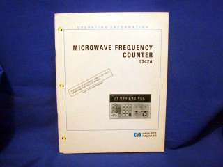 HP 5342A Microwave Frequency Counter Operating Manual  