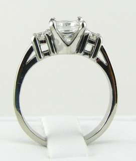 10CTW GIA Princess Cut DIAMOND Engagement RING   Platinum Three 