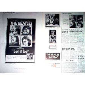  Beatles Let It Be 1970 UA Press Book Magazine Everything 