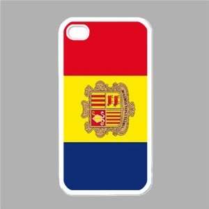 Andorra Flag White Iphone 4   Iphone 4s Case
