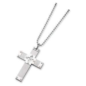  Stainless Steel Cross Necklace Chisel Jewelry