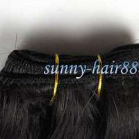 20 Long x 150CM Wide Weft Human BODY WAVY Remy Hair Extensions #1B 