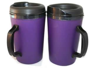 Foam Insulated 34 oz ThermoServ Travel Mugs Purple  
