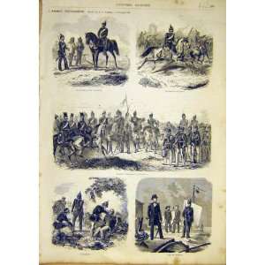   : Prussian Army Military Infantry Cavalry Print 1866: Home & Kitchen