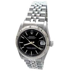 Pre owned Rolex Womens Midsize Stainless Steel Datejust Watch 