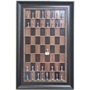  Straight Up Chess   Dark Walnut Chessboard with Dark Scoop 