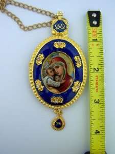 Our Lady Virgin mary And Child Jesus Icon Russian Medal  